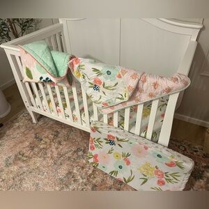 Cloud Island Floral Fields Baby Bedding Crib Set